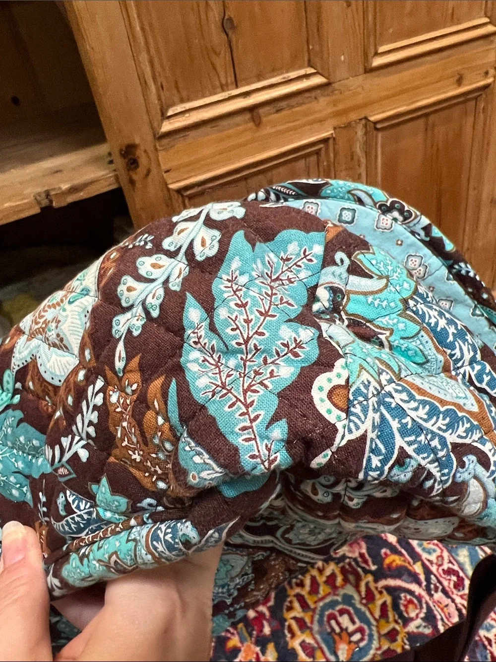 Vera Bradley Laptop Bag in Retired Java Blue Pattern